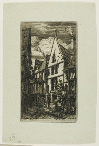 Rue des Toiles, Bourges da Charles Meryon