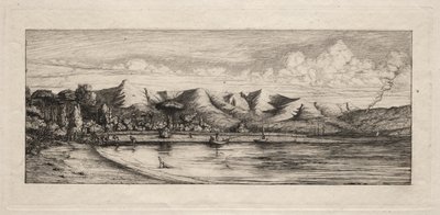 Pesca alla Senna al Punto del Carbonaio, Akaroa da Charles Meryon