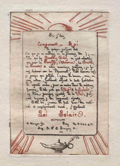 Legge solare da Charles Meryon