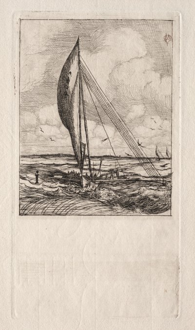 Proa a vela rapida, Arcipelago di Mulgrave, Oceania da Charles Meryon