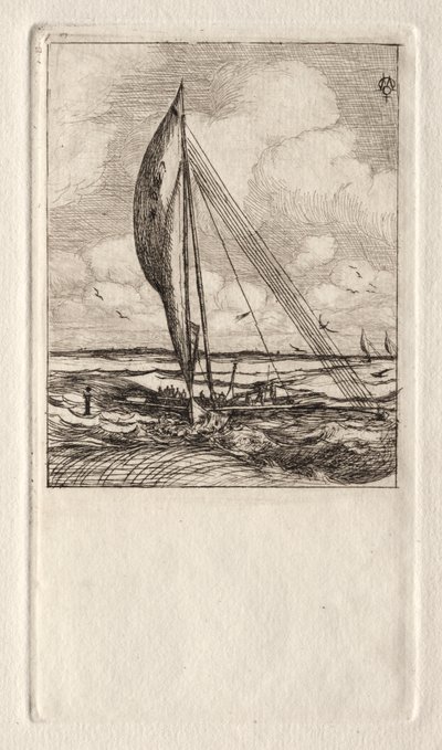 Proa a Vela Rapida, Arcipelago di Mulgrave, Oceania da Charles Meryon