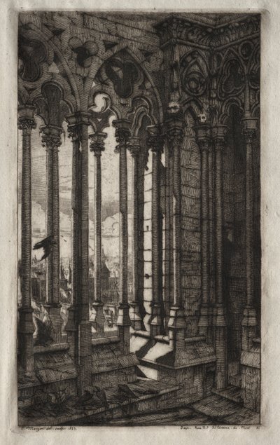 Le Incisioni di Parigi: La Galleria di Notre Dame, 1853 da Charles Meryon