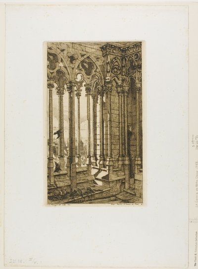 La galleria di Notre-Dame, Parigi da Charles Meryon