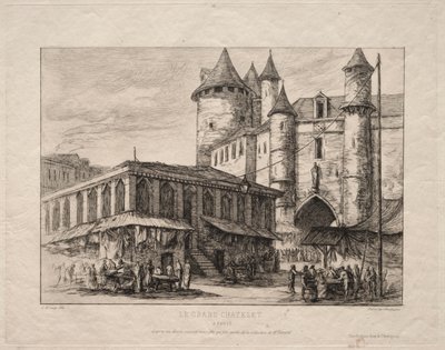 Il Grand Châtelet, Parigi, circa 1780 da Charles Meryon