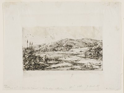 La piccola colonia francese ad Akaroa, 1845 da Charles Meryon