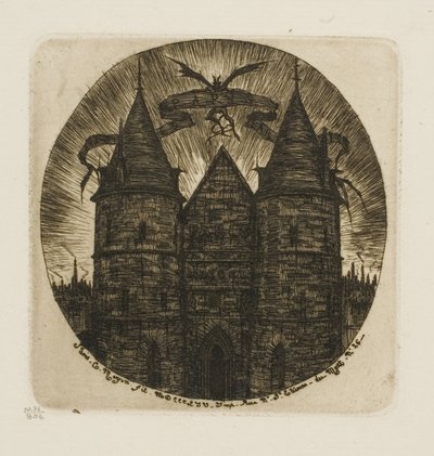 La vecchia porta del Palazzo di Giustizia, Parigi da Charles Meryon