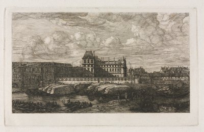 Il vecchio Louvre da un dipinto di Zeeman, 1651, 1866 da Charles Meryon