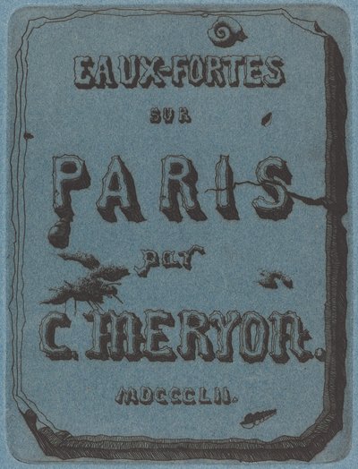 Pagina del titolo della serie di incisioni di Parigi da Charles Meryon