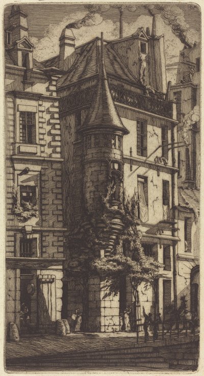 Tourelle de la Rue de la Tixeranderie, Parigi da Charles Meryon