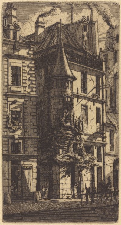 Tourelle de la Rue de la Tixéranderie, Parigi da Charles Meryon