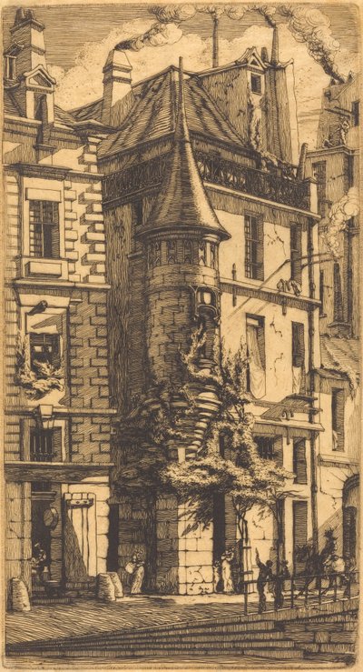 Tourelle de la Rue de la Tixeranderie, Parigi da Charles Meryon