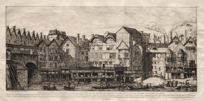 Veduta di parte della città di Parigi, verso la fine del XVII secolo, 1861 da Charles Meryon
