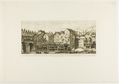 Veduta di parte della città di Parigi verso la fine del XVII secolo da Charles Meryon