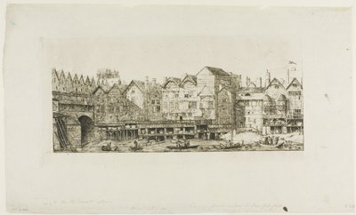 Veduta di parte della città di Parigi verso la fine del XVII secolo da Charles Meryon