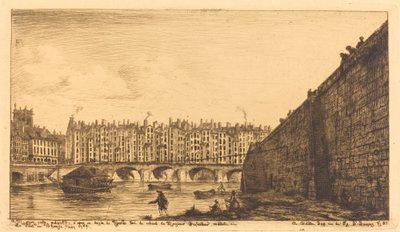 Le Pont-au-Change, Parigi, verso il 1784 da Charles Meryon after Victor Jean Nicolle