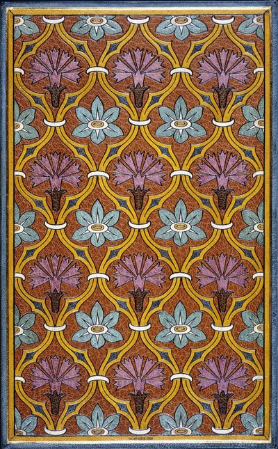 Copertina interna con disegno floreale da Charles Meunier