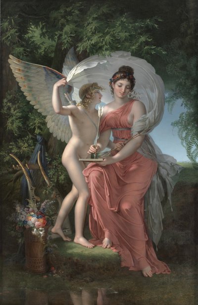 Erato, Musa della poesia lirica da Charles Meynier