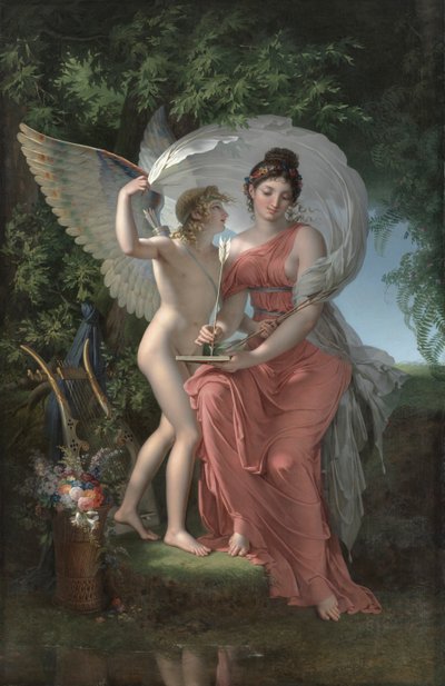 Erato, Musa della Poesia Lirica, 1800 da Charles Meynier