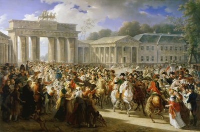 Francese: Entrée de Napoléon à Berlin. 27 octobre 1806 Entrata di Napoleone I a Berlino, 27 ottobre 1806 da Charles Meynier