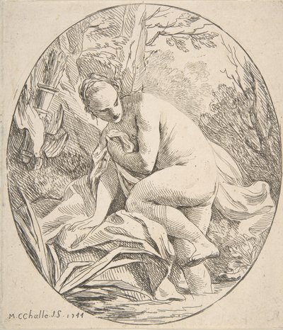 Diana al bagno da Charles Michel Ange Challe