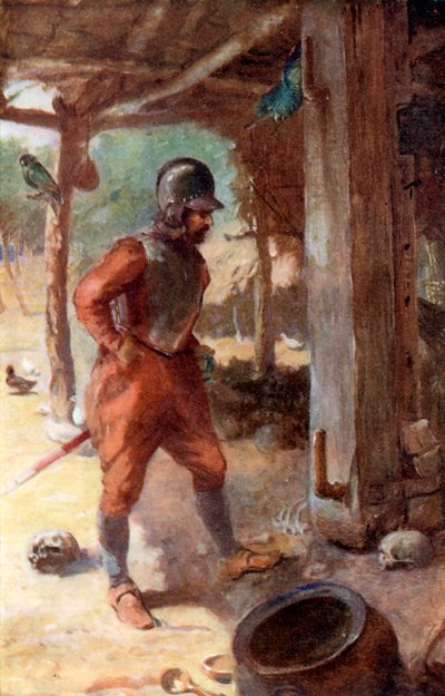 Il capitano di Colombo nel villaggio caraibico da Charles Mills Sheldon