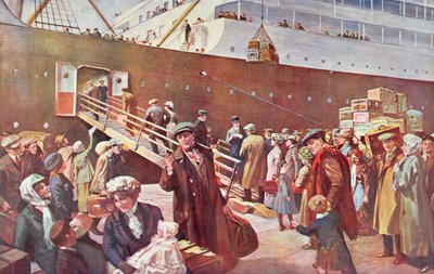 Emigranti diretti in Canada a bordo della RMS Empress, Liverpool da Charles Mills Sheldon