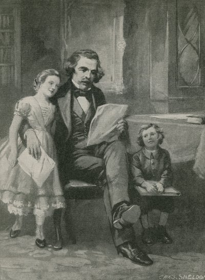 Nathaniel Hawthorne legge ai suoi figli da Charles Mills Sheldon
