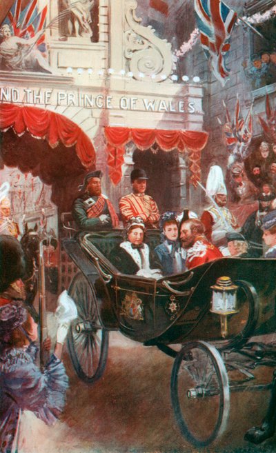 Il servizio di ringraziamento, 1872: La processione verso San Paolo da Charles Mills Sheldon