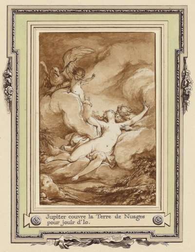 Giove copre la Terra di nuvole per godere di Io da Charles Monnet