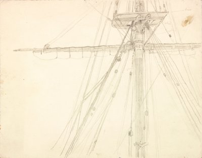 Dettaglio di Albero e Attrezzatura da Charles Napier Hemy