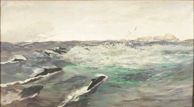 Focene che inseguono sgombri da Charles Napier Hemy
