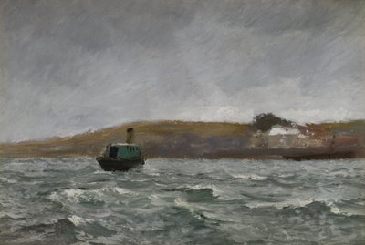 Paesaggio marino con rimorchiatore da Charles Napier Hemy