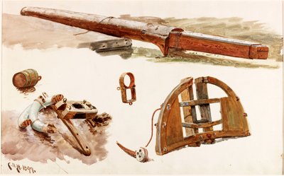 Studi di attrezzature per barche da Charles Napier Hemy
