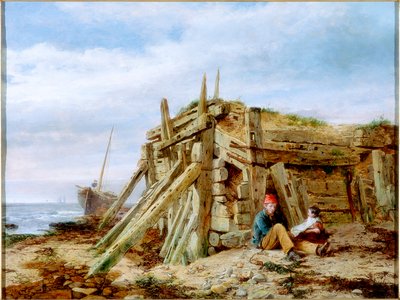 Sotto il frangiflutti, c.1863 da Charles Napier Hemy