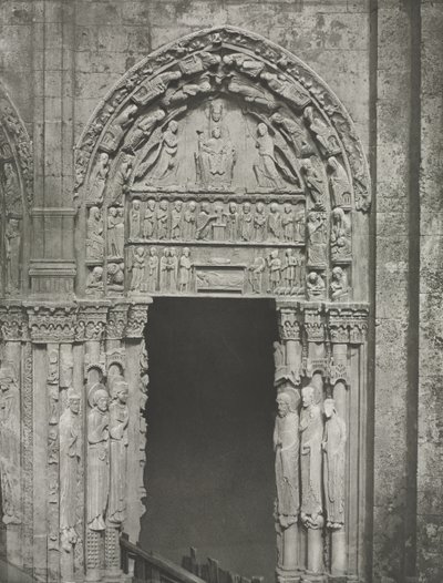 Cattedrale di Chartres: Porta destra del Portale Reale con Nostra Signora di Chartres da Charles Nègre