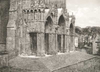 Cattedrale di Chartres - Portico del Sud XII secolo, c. 1854, stampato c. 1857 da Charles Nègre