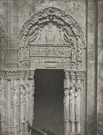 Cattedrale di Chartres: Porta destra del Portale Reale con Nostra Signora di Chartres da Charles Nègre