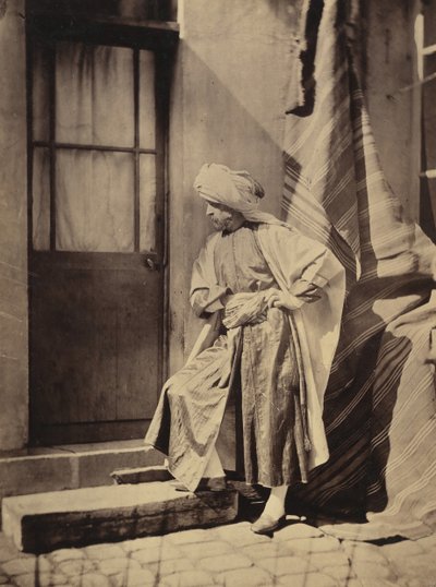 Autoritratto in costume orientale, 1855-60 da Charles Nègre