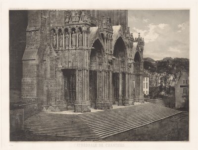 Planche XII – Cathédrale de Chartres, Portique du Midi da Charles Nègre, André Jammes
