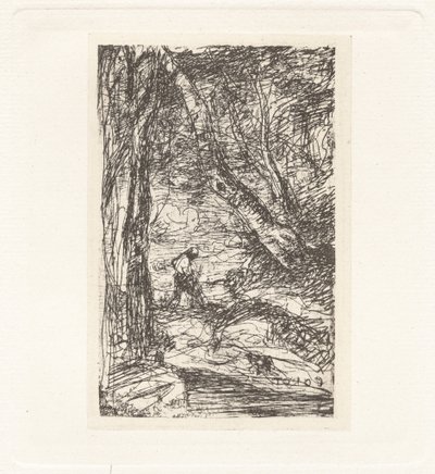 Tavola XI – Il Boscaiolo da Charles Nègre, Jean Baptiste Camille Corot, André Jammes