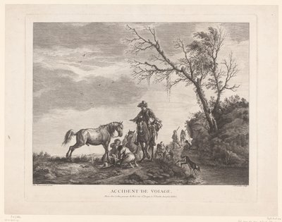 Viaggiatori durante una sosta da Charles Nicolas Cochin (II)