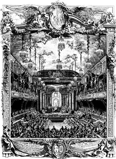 Decorazione di una sala a Versailles, Francia, 1745 da Charles Nicolas Cochin