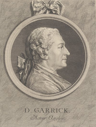 Ritratto di David Garrick, 1764 da Charles Nicolas Cochin