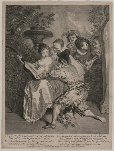 Il romanziere, 1727 da Charles Nicolas Cochin