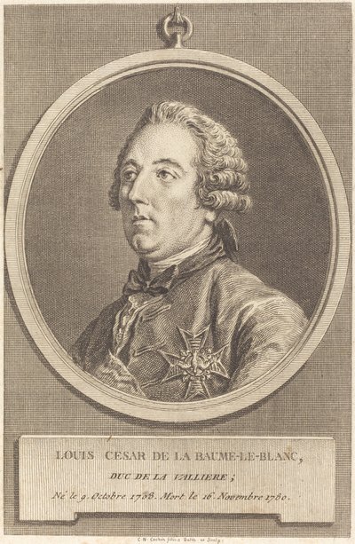 Louis Cesar de La Baume-le-Blanc da Charles Nicolas Cochin II