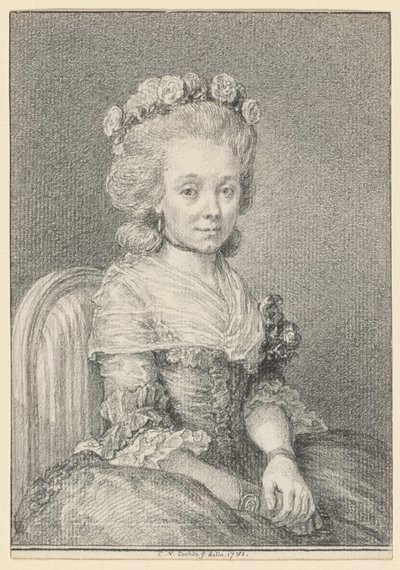 Mademoiselle Grogniard, Dame de Saint-Just da Charles Nicolas Cochin II