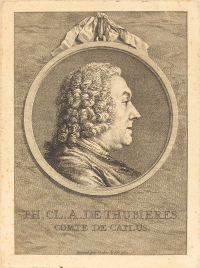Ph.Cl.A. de Thubieres, Conte di Caylus da Charles Nicolas Cochin II
