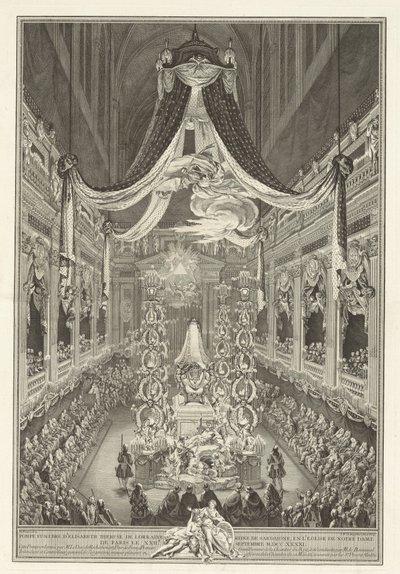 Pompe funebri di Élisabeth Thérèse de Lorraine da Charles Nicolas Cochin II