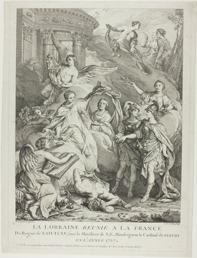 La Lorraine reunie a la France (La Lorena riunita alla Francia) da Charles Nicolas Cochin I