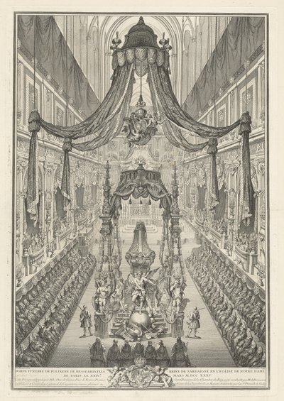Pompe Funebri di Polissena di Hesse-Rhinfels da Charles Nicolas Cochin I